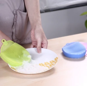 Popular magic silicone dish washing sponge durable dish cleaning brush