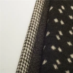 popular tweed fabric for women cloth wholesale woolen tweed  double faced wool fabric for coats wool sweater knitted