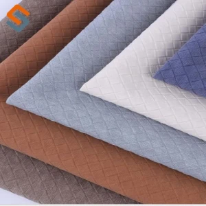 Popular Woven Pattern Embossing PU/PVC Synthetic Leather