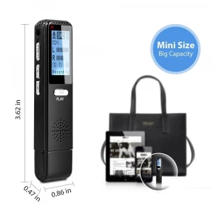 Portable Mini 8GB 16GB USB HD Digital Voice Recorder Audio Recording Pen Noise Reduction with LCD Display for Conference Class