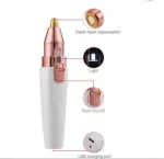Portable Painless USB Razor Brows Hair Remover Rechargeable 2 in 1 Pen Electric Eyebrows Remover Trimmer