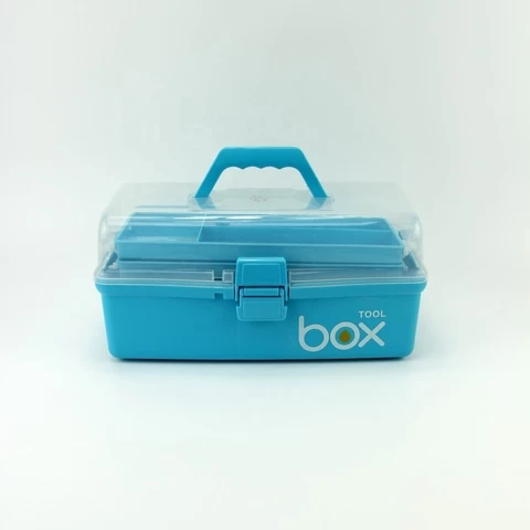 Portable plastic tool storage box with handle cosmetics case Sundry tool box Jewelry box medicine kit with locked
