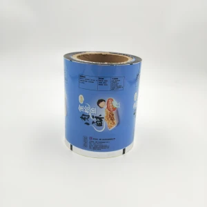 PP/PE/PVC/PET/OPP Material Roll Packaging Film Blue Color Food Custom Advertising Film