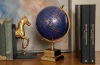 Premium quality cheap travel francis laminated blue world map floating globe metal gift