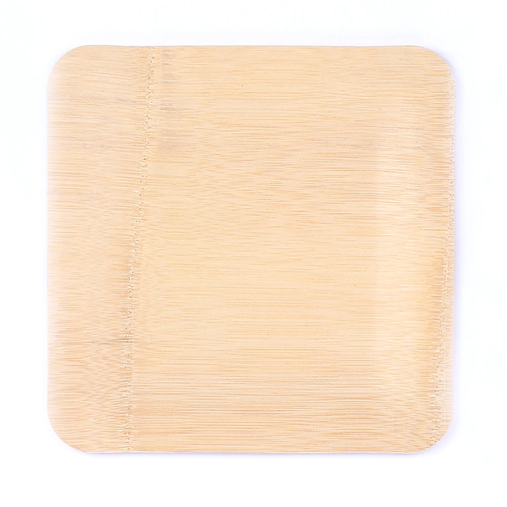 Premium Quality Disposable Bamboo Plates & Bamboo Cutlery Set, Natural, Biodegradable & Compostable