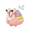 Press and run snail small animal toys little funny running snail toy set with display box