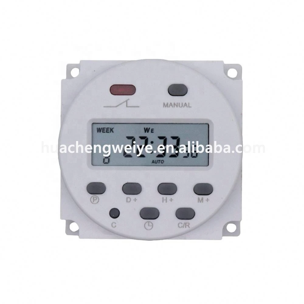 Programmable 12V d c Digital Timer Switch 16A LCD with 17-times Daily Weekly Programs
