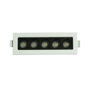 Project commerical lighting 5 Head 10W Recessed Anti-glare Laser Blade LED downlight for hotel meeting rooms