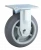 Import Promotional 4/5/6/8 inch artificial rubber wheel heavy duty furniture TPR grey caster wheel with brake from China