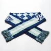 Promotional cheap customised pretty acrylic knitted jacquard football fan scarf