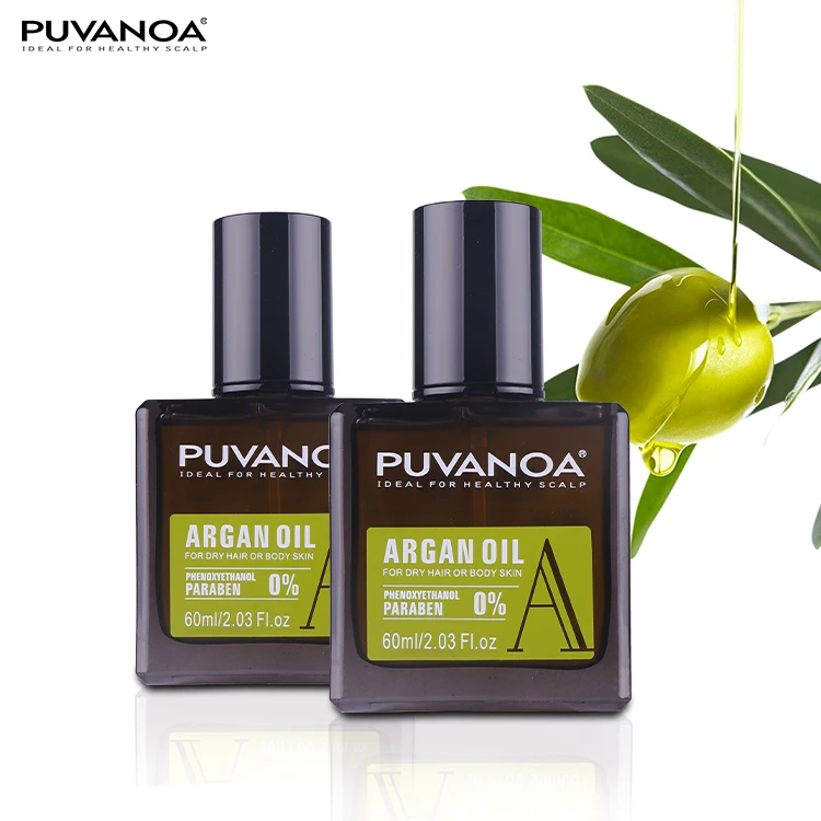 PUVANOA private label best organic argan  hair serum repair hair treatment oil