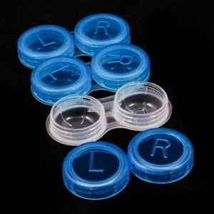 Random Color Plastic Contact Lens Box Holder Portable Small Lovely Candy Color Eyewear Bag Container Contact Lenses Soak Stora