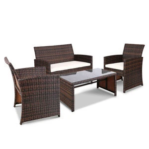 rattan furniture 4pcs simple luxury coffee table set