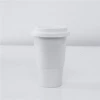 Ready to ship wholesale anti heat 11oz ceramic single wall travel coffee cup coffee tumbler with silicone lid and sleeve holder