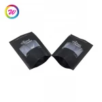 resealable ziplock custom printed clear front window stand up pouch bag