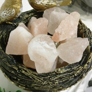 Resin bird nest shaped rock natural crystal salt lamps