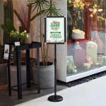 Retail Outdoor A3 Frame Clothing Store Advertising Display Stand Metal Poster Sign Holders Portable Hotel Sign Board Stand