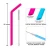 Reusable Food Grade Silicone Drinking Straw with Cleaner Brush for Home Party Bar Accessories