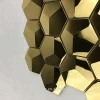 Rose Gold Hexagonal Metal 3D Effect Stainless Steel decorative Wall Mosaic  Tiles