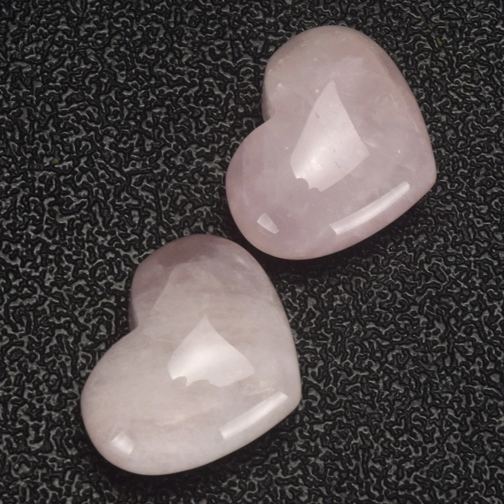 Rose Quartz Stone Hearts Heart Shaped Gemstones Lovers Gifts
