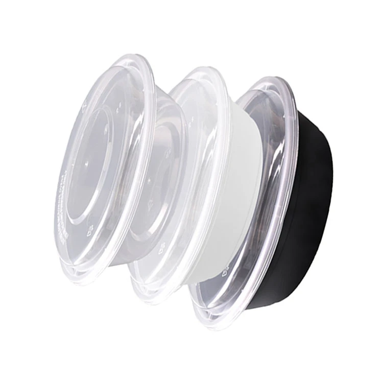 Round disposable plastic lunch box kitchen food storage container