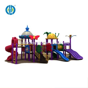 Selling plastic type series children large-scale outdoor slide equipment