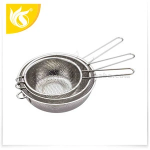 set of 5 Premium Quality Fine Mesh stainless steel colander with handle- 6.5" and 7.7" 9" 11" Sizes