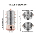 shopping TV best selling five layers stainless steel multi-function electric food steamer electric Steam cooker