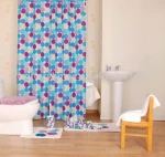 Shower Curtain and Bath Accessories Creative dot design coordinate bath set