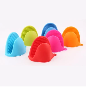 Silicone Kitchen Organizer Insulated Heat Pot Clips Microwave Oven Gloves Hot Plate Clip 1 PCS Anti-scald Thicken