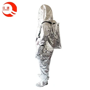 silver aluminized fireman suit  fire resistance clothing for firefighting