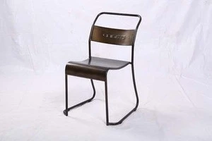 Simple design classic furniture with black color metallic outdoor restaurant chair