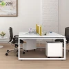 Simple design standard dimensions wonderful melamine furniture modular 2 person 2 seat office desk for 2 people