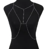 simplicity fashion chest chain body jewelry women  metal fringe body chain bra decoration