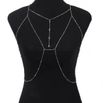 simplicity fashion chest chain body jewelry women  metal fringe body chain bra decoration