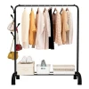 Single Rail Clothes Standing Metal Hook Hanger Coat Racks With Lower Shoes Rack