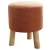 Import Small Fabric Wooden Leg Foot Stool Round Ottoman Chair from China