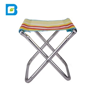 Small size galvanized pipe outdoor mesh cloth stainless steel camping stool folding fishing chair