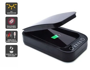Smartphone Sanitizer Smartphone UV Sterilization Box with USB Wireless Charging