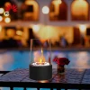 Smokeless Tabletop Ethanol Fire Pit with Glass Stone