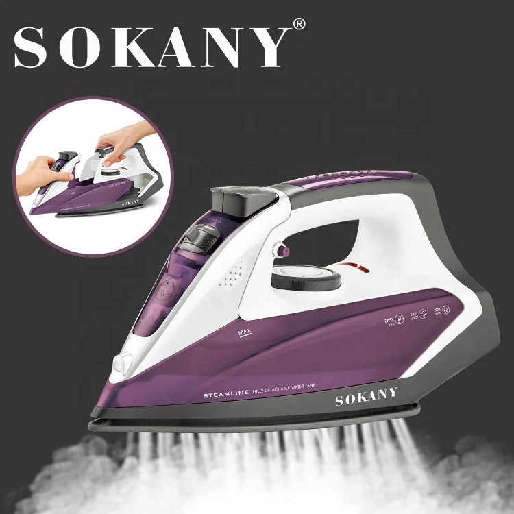 Sokany 2078 Portable Mini Electric Garment Steamer Steam Iron For Clothing Iron Adjustable Ceramic Soleplate Iron For Ironing