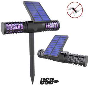 Solar Garden Mosquito Repellent Zapper Bug Zapper,Led Mosquito Killer Lamp Electronic Lamp Anti Mosquito Lights