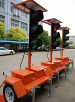 solar powered traffic signals for traffic control