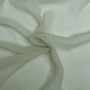 Solid Dyed Custom 8mm Thin New Arrival Shiny Silk Crinkle Crepe Georgette Chiffon Fabric for Abaya Garment Lady Wedding Dress