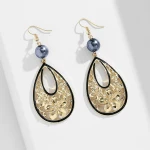 SophiaXuan Holiday Pearl Dangling Earrings Flower Water Drop Pendant Hawaiian Jewelry Earrings