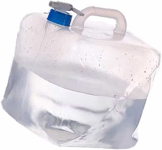 15L LDPE Collapsible Hiking Water Storage Bag Gallon Water Carrier