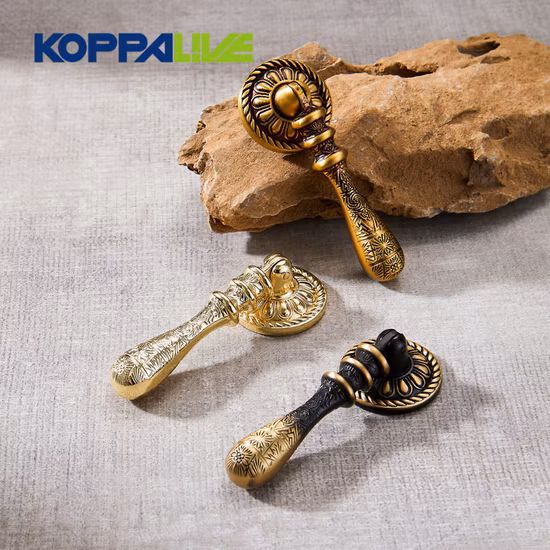 Koppalive Vintage Solid Brass Hardware Kitchen Cabinet Pulls Handles Antique Pendant Drop Dresser Drawer Knobs