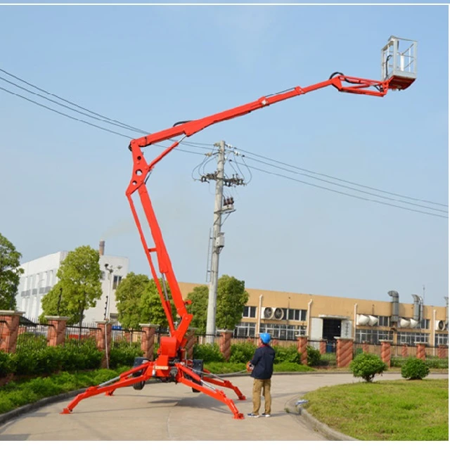spider manual man lift for sale KD-P23  telescopic hydraulic manlift / aerial work platform