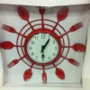 Spoon and Fork metal wall clock for kitchen