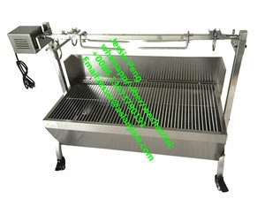 stainless steel  Charcoal Spit Rotisserie for chicken sheep/outdoor large  BBQ fryer for party/  automatic  Electric BBQ grill